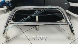 Fit Mitsubishi L200 Bull Bar Chrome Nudge Push A-bar Stainless Steel 2015-2019