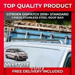Fits Citroen Dispatch 16 Standard L2 Stainless Roof Rails Bars Polished Chrome