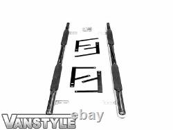 Fits Fiat Scudo 2022 Polished Chrome Stainless Steel 60mm Side Bars With Steps