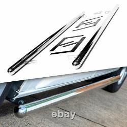 Fits Fiat Scudo 2022 Polished Chrome Stainless Steel Side Bars Side Protection