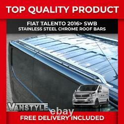Fits Fiat Talento Swb 2016 Roof Rails Roof Bars Rack Stainless Steel Chrome