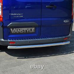 Fits Ford Transit 1218 Custom Polished Rear Bar Bumper Protector S. Steel Chrome