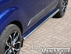 Fits Ford Transit Custom 18 76mm Lwb Side Bars Stainless Steel Chrome Polished