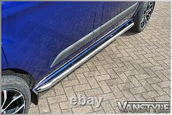 Fits Ford Transit Tourneo Custom Polished Swb Sportline Side Bars S. Steel Chrome