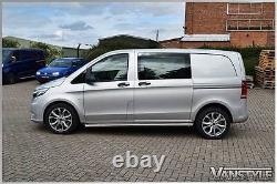 Fits Mercedes Vito Viano W639 Extra Long Xlwb Polished S. Steel Side Bars Chrome