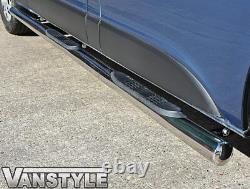 Fits Nissan Nv300 16 Swb 76mm 4 Step Lwb Side Bars Stainless Steel Chrome Steps