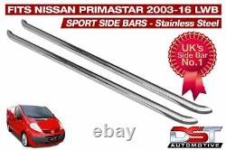 Fits Nissan Parimastar 01-14 Sports Side Bars Lwb Chrome Stainless Steel