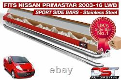 Fits Nissan Parimastar 01-14 Sports Side Bars Lwb Chrome Stainless Steel
