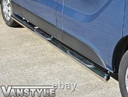 Fits Nissan Primastar 76mm 4 Step Lwb Side Bars Stainless Steel Chrome Steps