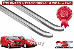 Fits Renault Trafic 2014 Sports Side Bars Lwb Chrome Stainless Steel