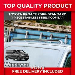 Fits Toyota Proace 16 Standard L2 Stainless Roof Rail Bars Rack Chrome Polished