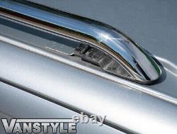 Fits Vauxhall Vivaro 19 Long L2 Stainless Roof Rails Bars Racks Polished Chrome