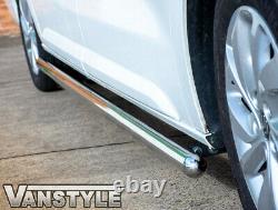 Fits Vauxhall Vivaro 19 Polished Chrome Stainless Steel Side Bars Protection