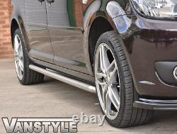 Fits Vw Caddy Maxi Mk4 1521 Lwb Sportline Style Polished Chrome Side Bars