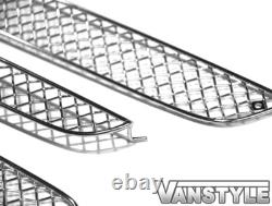 Fits Vw T5 Carvelle 10-15 Zunsport Polished Chrome Stainless Upper Mesh Grille