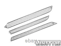 Fits Vw T5 Carvelle 10-15 Zunsport Polished Chrome Stainless Upper Mesh Grille