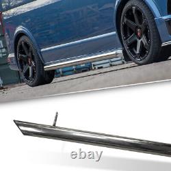 Fits Vw T5 Transporter 1015 Lwb Chrome Stainless Steel Side Bars Slash Cut