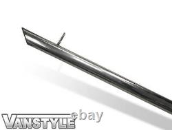 Fits Vw T5 Transporter 1015 Lwb Chrome Stainless Steel Side Bars Slash Cut