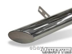 Fits Vw T5 Transporter 1015 Lwb Chrome Stainless Steel Side Bars Slash Cut