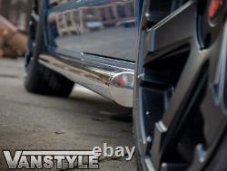 Fits Vw T5 Transporter 1015 Lwb Chrome Stainless Steel Side Bars Slash Cut