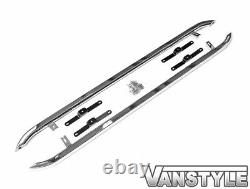 Fits Vw T6 Caravelle Swb 15 Sportline Angled Sidebar Polished Stainless Chrome