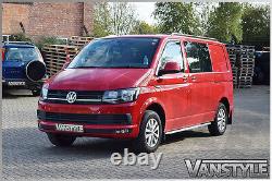 Fits Vw T6 T6.1 Transporter Swb Polished Stainless Steel Roof Rails Bars Chrome