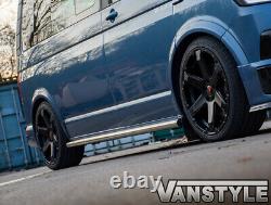 Fits Vw T6 Transporter 15 Lwb 60mm Straight Cut Polished Chrome Steel Side Bars