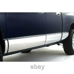 For 2002-2008 Dodge Ram Quad Cab Long Bed Rocker Panel Trim 6 Stainless Steel
