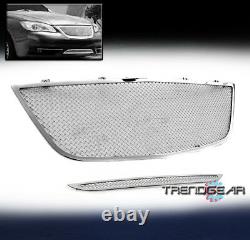 For 2011-2014 200 Upper + Bumper Stainless Steel Mesh Grille Insert Combo