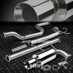 For 90-93 Da Db B17 B18 Bolt-on Stainless Catback Exhaust Muffler 4rolled Tip