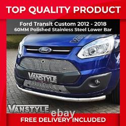 For Ford Transit Custom 1218 Polished Front City Bar A Bumper Protector Chrome