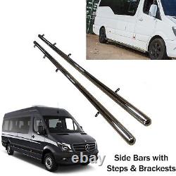 For MERCEDES SPRINTER LWB 06 76MM SIDE BAR High QUALITY STAINLESS STEEL Chrome