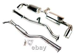 For Mazda Stainless Steel Polished Full Back Downpipe Exhaust Muffler 03-12 RX-8