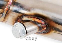 For Mazda Stainless Steel Polished Full Back Downpipe Exhaust Muffler 03-12 RX-8