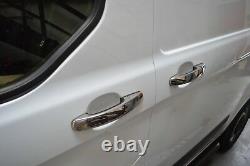 Ford Transit Custom Door Handles 2013+ Set Of 4 Stainless Steel Chrome