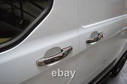 Ford Transit Custom Door Handles 2013+ Set Of 4 Stainless Steel Chrome New