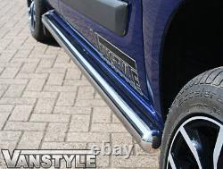 Ford Transit Custom Euro 6 76mm Lwb Side Bars Stainless Steel Chrome Polished