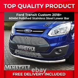 Ford Transit Tourneo Custom 18-23 Polished Front City Bar A Bumper Protector