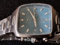 French Connection Fcuk Time Chronograph Watch Sample Rare Blue White Chrome Dial