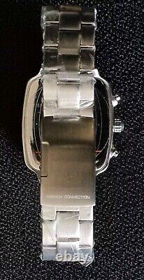 French Connection Fcuk Time Chronograph Watch Sample Rare Blue White Chrome Dial