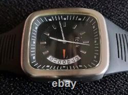 French Connection Fcuk Time Watch Sample Black & Chrome Date Dial Silicone Strap