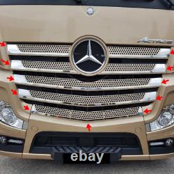 Front Steel Grill 11Pcs Stainless Steel For Mercedes Actros MP4-MP5 Wide Cab