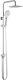 Grifema Columnas-g7005 Modern Chrome Shower Riser Rail Mixer, Round Bathroom