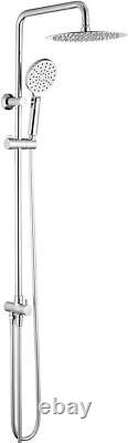 GRIFEMA COLUMNAS-G7005 Modern Chrome Shower Riser Rail Mixer, Round Bathroom