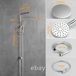 GRIFEMA COLUMNAS-G7005 Modern Chrome Shower Riser Rail Mixer, Round Bathroom