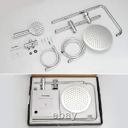 GRIFEMA COLUMNAS-G7005 Modern Chrome Shower Riser Rail Mixer, Round Bathroom