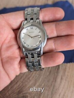 GUCCI 5500 M Stainless Steel Watch AUTHENTIC