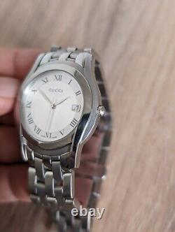 GUCCI 5500 M Stainless Steel Watch AUTHENTIC