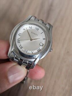 GUCCI 5500 M Stainless Steel Watch AUTHENTIC