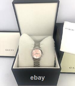 GUCCI G-Timeless 126.5-YA126524 Date Pink Dial Quartz Ladies Watch With Box